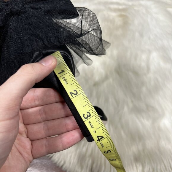 Antonio Melani Born On Fifth Size 8.5 M Black Satin Elle Tulle Bow Back Heels - Picture 12 of 13